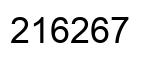 Número 216267 imagen negro