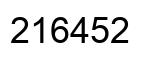 Number 216452 black image