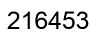 Number 216453 black image