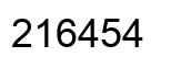 Number 216454 black image