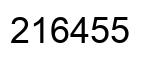 Number 216455 black image