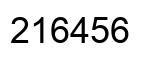 Number 216456 black image