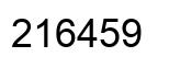 Number 216459 black image