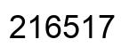 Number 216517 black image