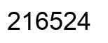 Number 216524 black image