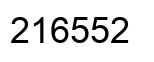 Number 216552 black image