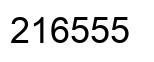 Number 216555 black image