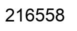 Number 216558 black image