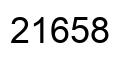 Number 21658 black image