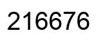 Number 216676 black image