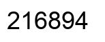 Number 216894 black image