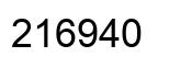 Number 216940 black image
