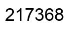 Number 217368 black image