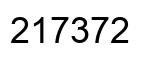 Number 217372 black image