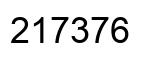 Number 217376 black image