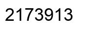 Number 2173913 black image