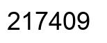 Number 217409 black image