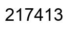 Number 217413 black image