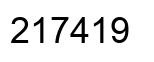 Number 217419 black image