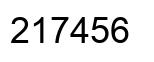 Number 217456 black image