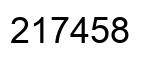 Number 217458 black image