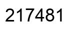 Number 217481 black image