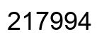 Number 217994 black image
