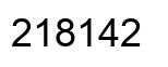 Number 218142 black image