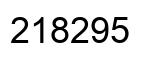 Number 218295 black image