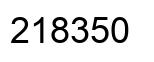 Number 218350 black image