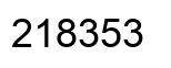 Number 218353 black image