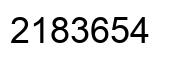 Number 2183654 black image