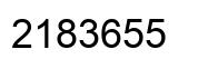 Number 2183655 black image