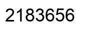 Number 2183656 black image