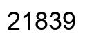 Number 21839 black image