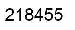Number 218455 black image