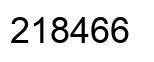 Number 218466 black image
