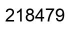 Number 218479 black image