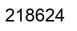 Number 218624 black image