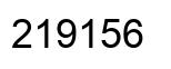 Number 219156 black image