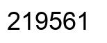 Number 219561 black image