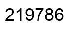 Number 219786 black image