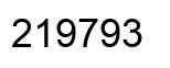 Number 219793 black image