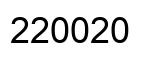 Number 220020 black image