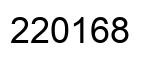 Number 220168 black image