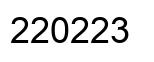 Number 220223 black image