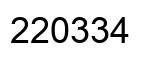 Number 220334 black image