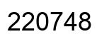 Number 220748 black image