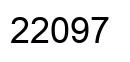 Number 22097 black image