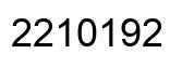 Number 2210192 black image